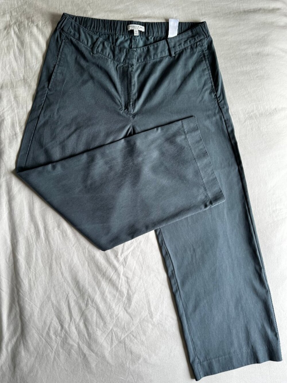 Banana Republic Everyday Wide-Leg Pant | XL Tall | Stormy Cloud | Tencel-Cotton